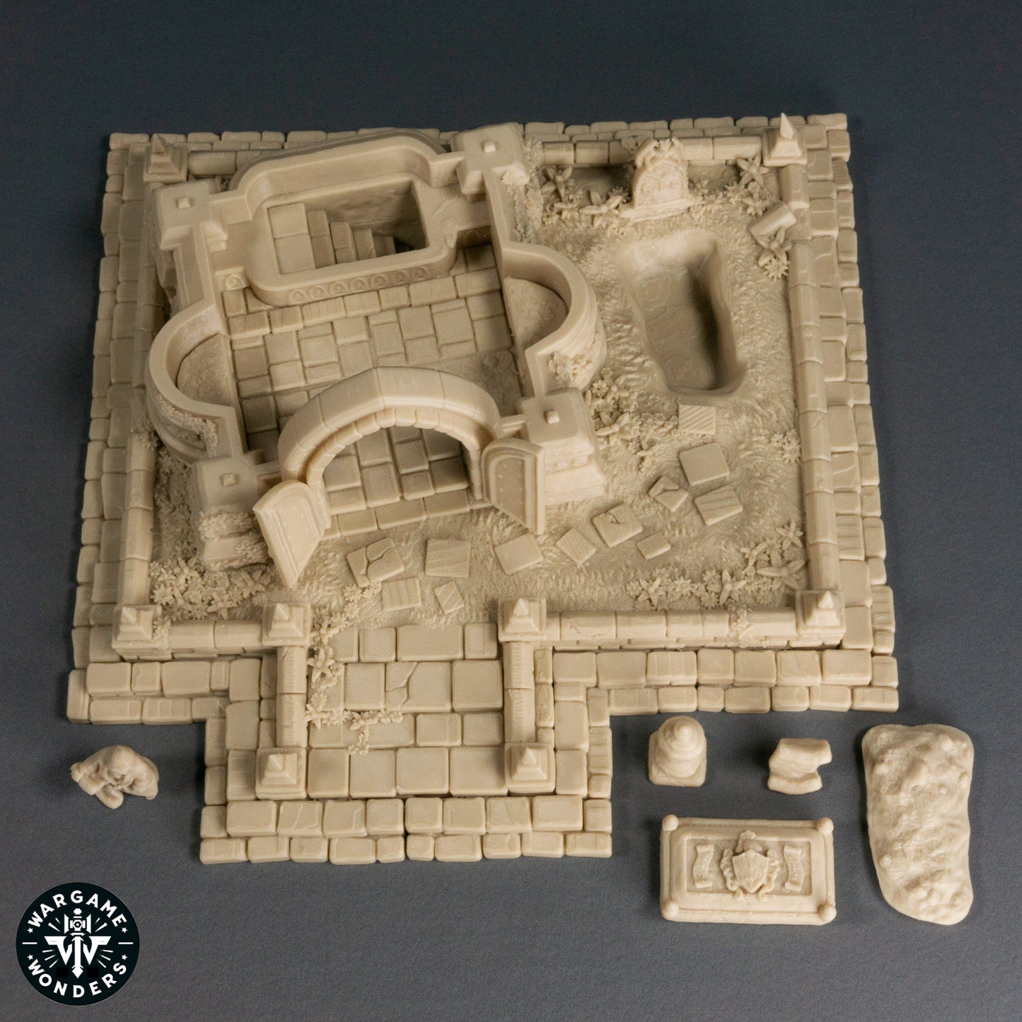 Mysterious Crypt with Pillars and Underworld Access