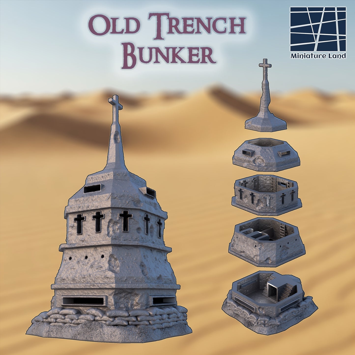Monumentaler Schützengraben Bunker