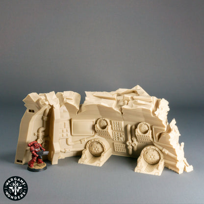 Gotisches SciFi Raumschiffwrack Nasensektion