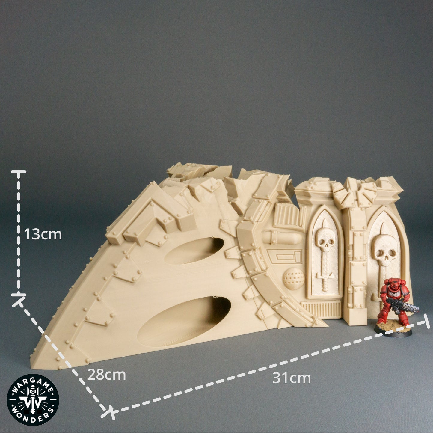 Gotisches SciFi Raumschiffwrack Nasensektion